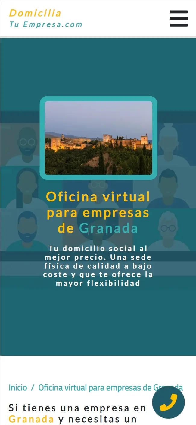 Páginas web en Granada: Domicilia Tu Empresa Oficinas