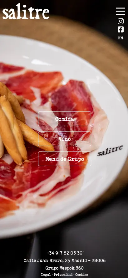 Páginas web en Madrid: Salitre Restaurantes
