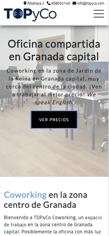 Páginas web en Granada: TOPyCo CoWorking Oficinas